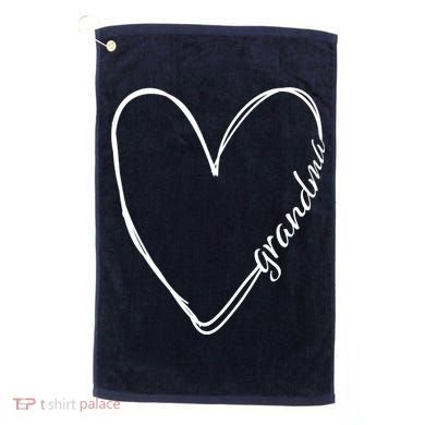 Grandma Heart Symbol Golf Towel