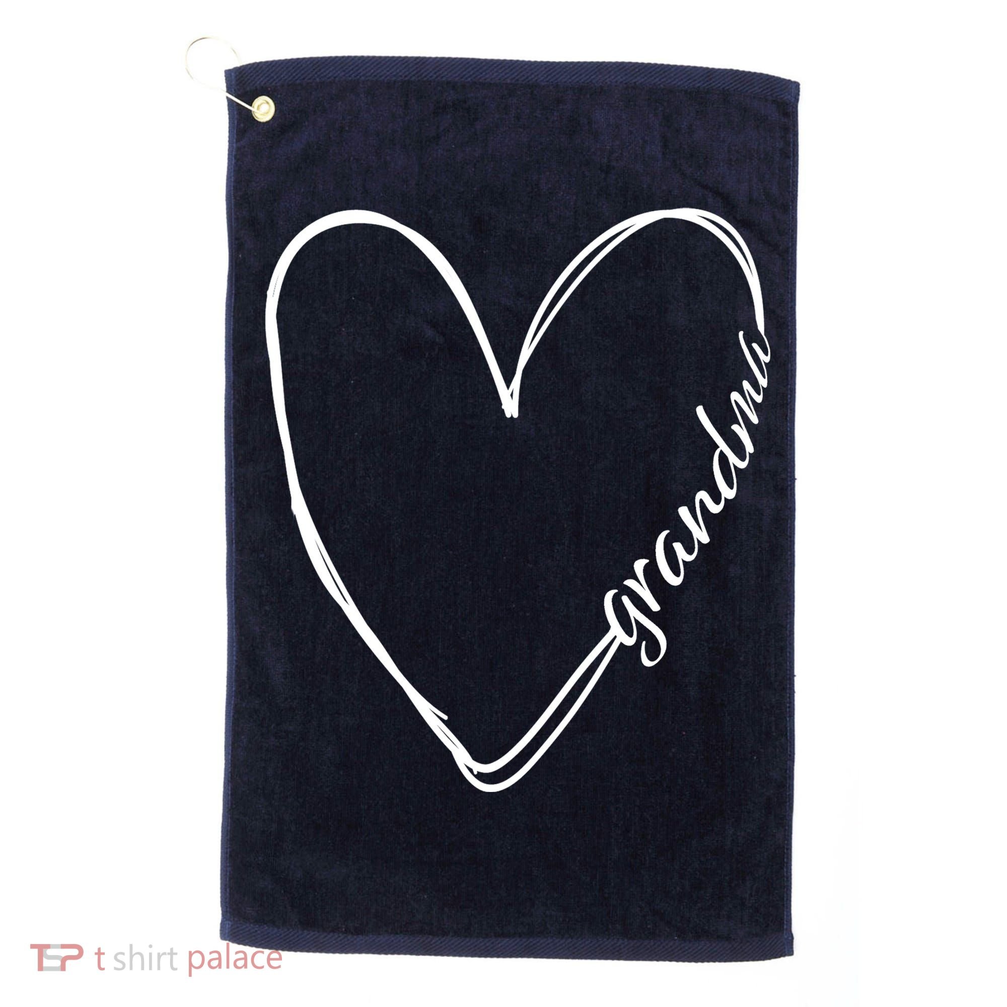 Grandma Heart Symbol Golf Towel