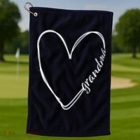 Grandma Heart Symbol Golf Towel thumb 1