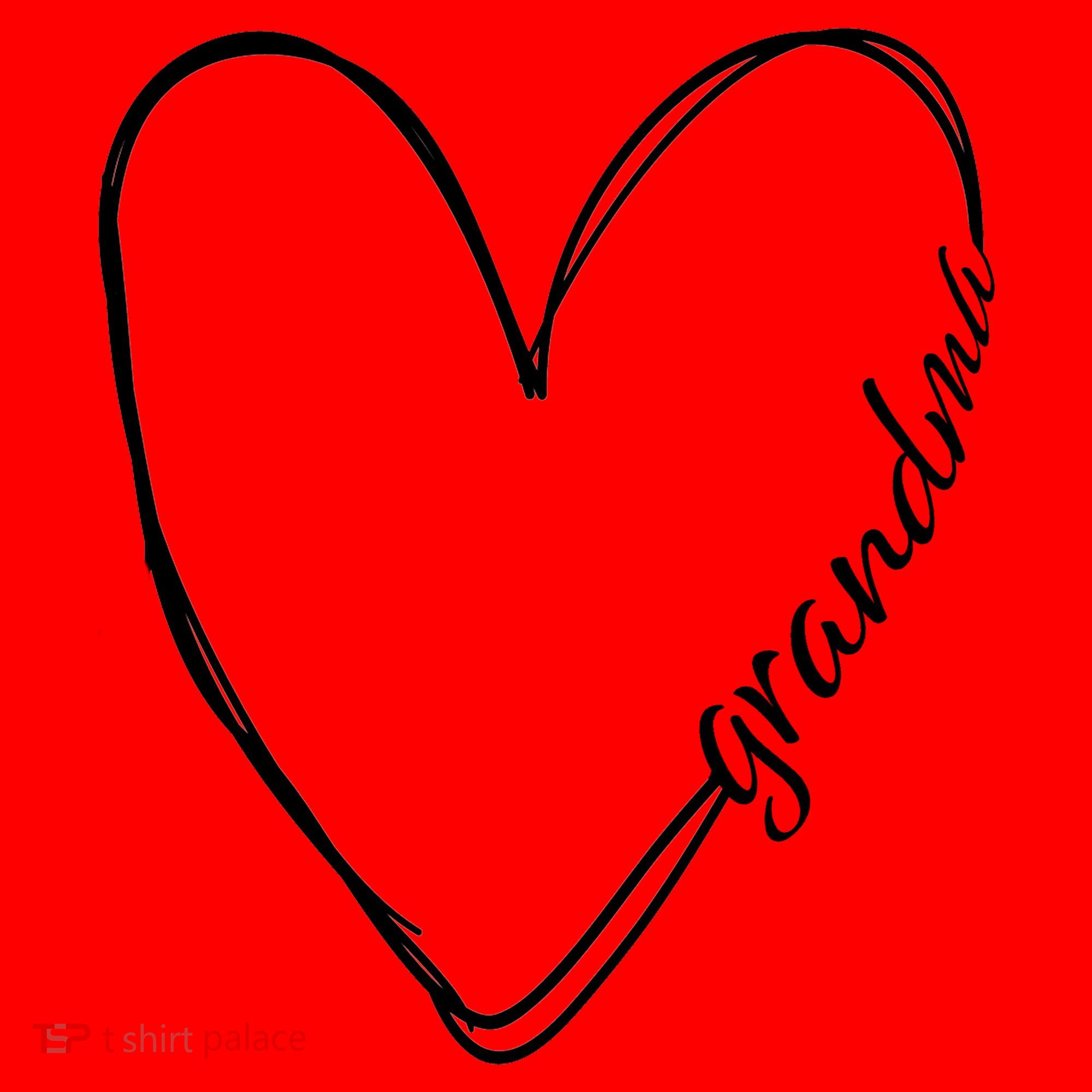Grandma Heart Symbol Santa Hat