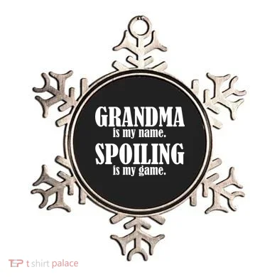 Grandma Is My Name Spoiling Is My Game Ornament