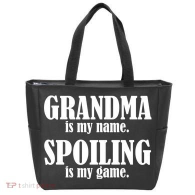 Grandma Is My Name Spoiling Is My Game Tote Bag