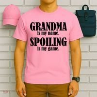 Grandma Is My Name Spoiling Is My Game T-Shirt thumb 6