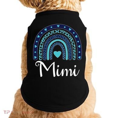 Grandma MiMi Blue Leopard Rainbow Doggie Tank