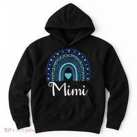 Grandma MiMi Blue Leopard Rainbow Hoodie thumb 0