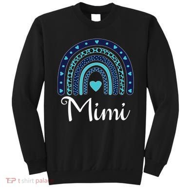 Grandma MiMi Blue Leopard Rainbow Sweatshirt