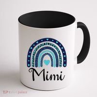 Grandma MiMi Blue Leopard Rainbow Coffee Mug thumb 1