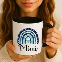 Grandma MiMi Blue Leopard Rainbow Coffee Mug thumb 3