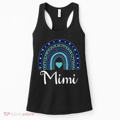 Grandma MiMi Blue Leopard Rainbow Women's Tank Top