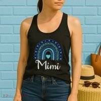 Grandma MiMi Blue Leopard Rainbow Women's Tank Top thumb 2