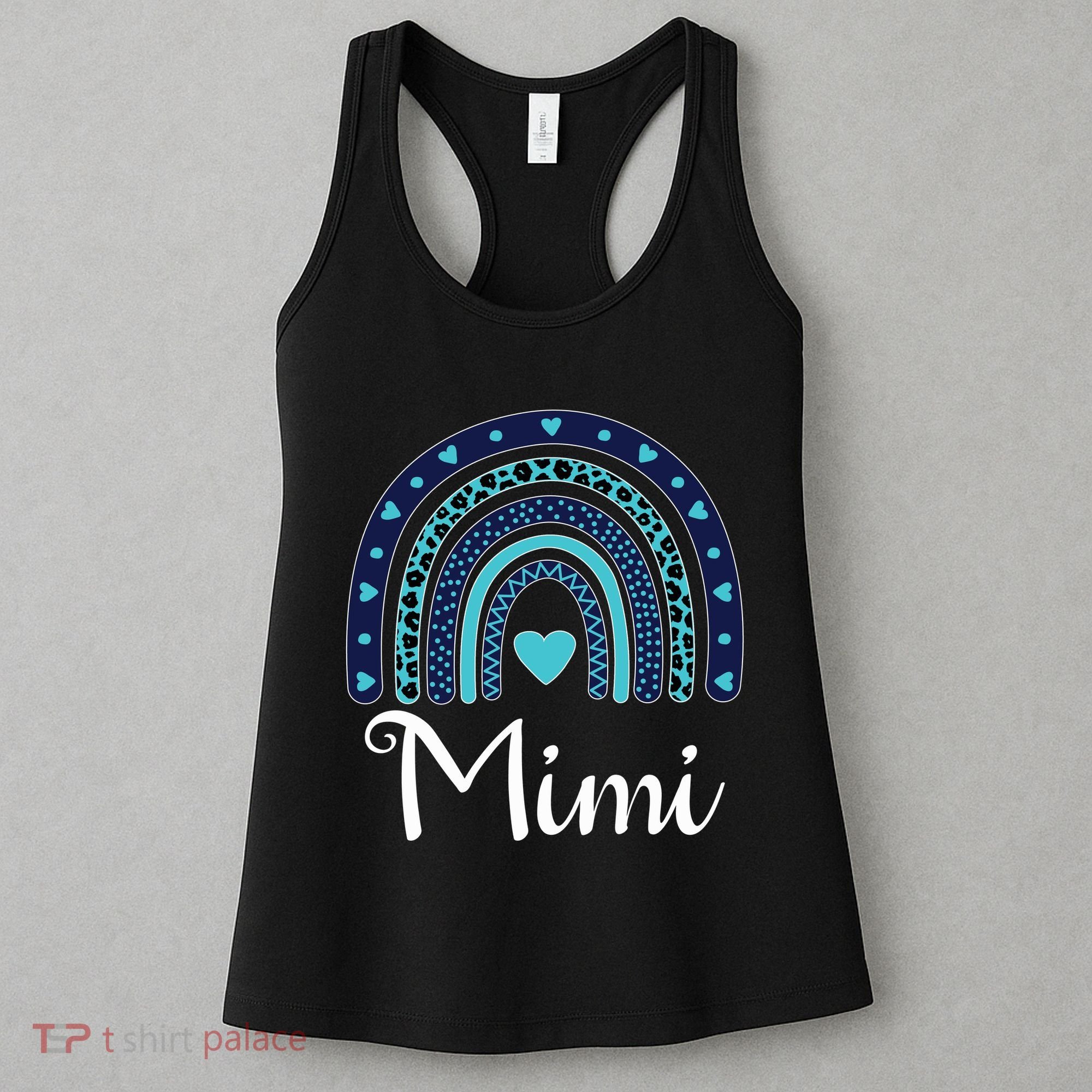 Grandma MiMi Blue Leopard Rainbow Women's Tank Top