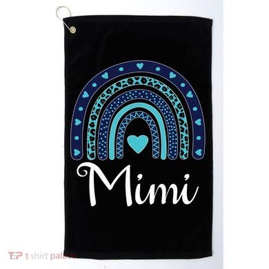 Grandma MiMi Blue Leopard Rainbow Golf Towel