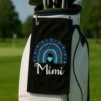 Grandma MiMi Blue Leopard Rainbow Golf Towel thumb 2