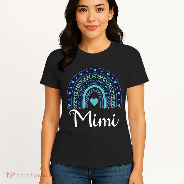 Grandma MiMi Blue Leopard Rainbow Women's T-Shirt