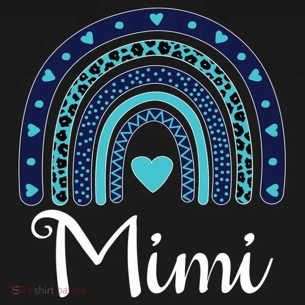 Grandma MiMi Blue Leopard Rainbow Women's T-Shirt