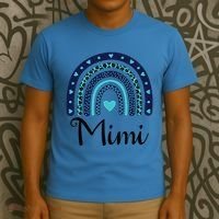 Grandma MiMi Blue Leopard Rainbow T-Shirt thumb 3
