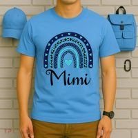 Grandma MiMi Blue Leopard Rainbow T-Shirt thumb 5