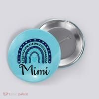 Grandma MiMi Blue Leopard Rainbow Button thumb 0