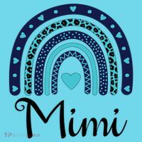 Grandma MiMi Blue Leopard Rainbow Button thumb 1