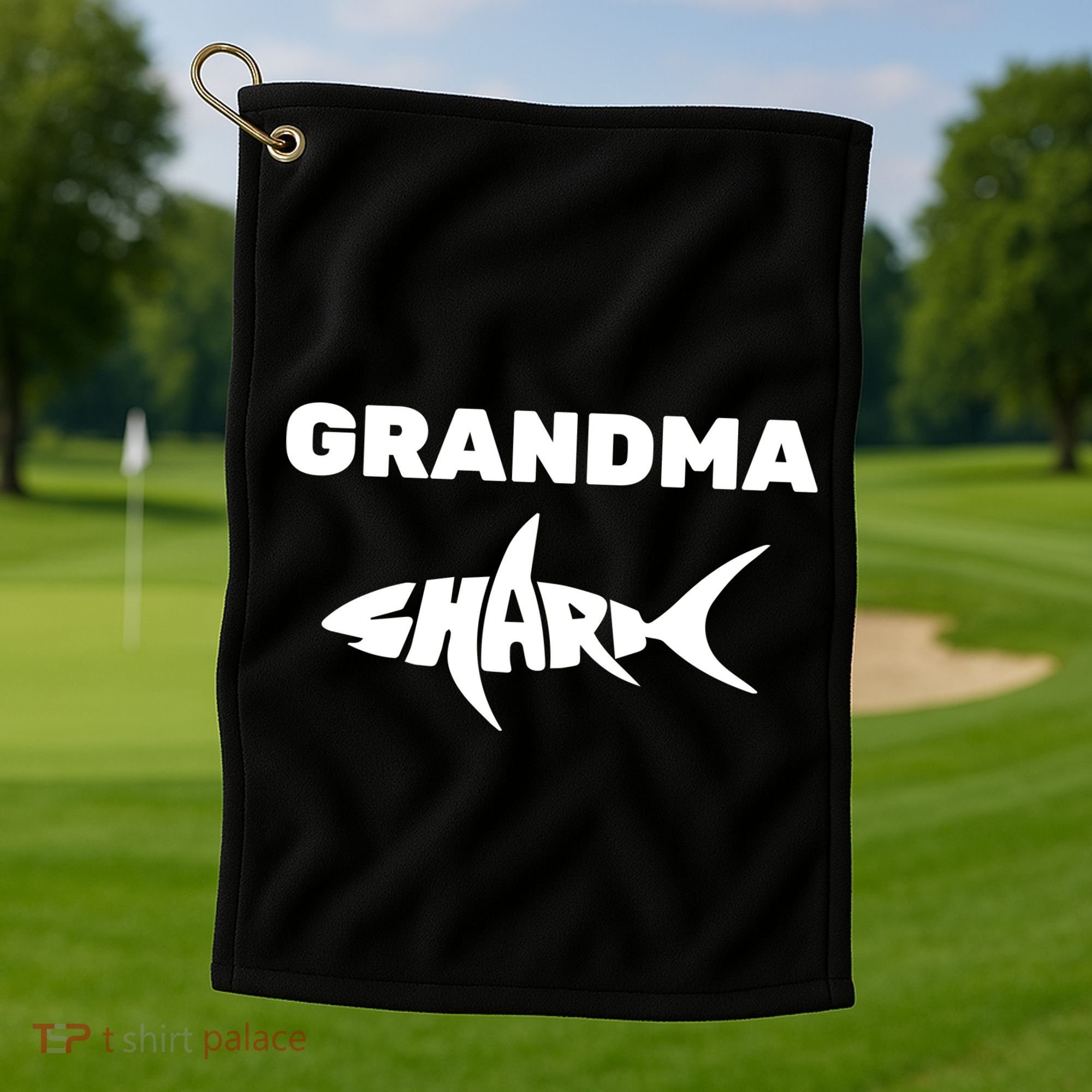 Grandma Shark Golf Towel