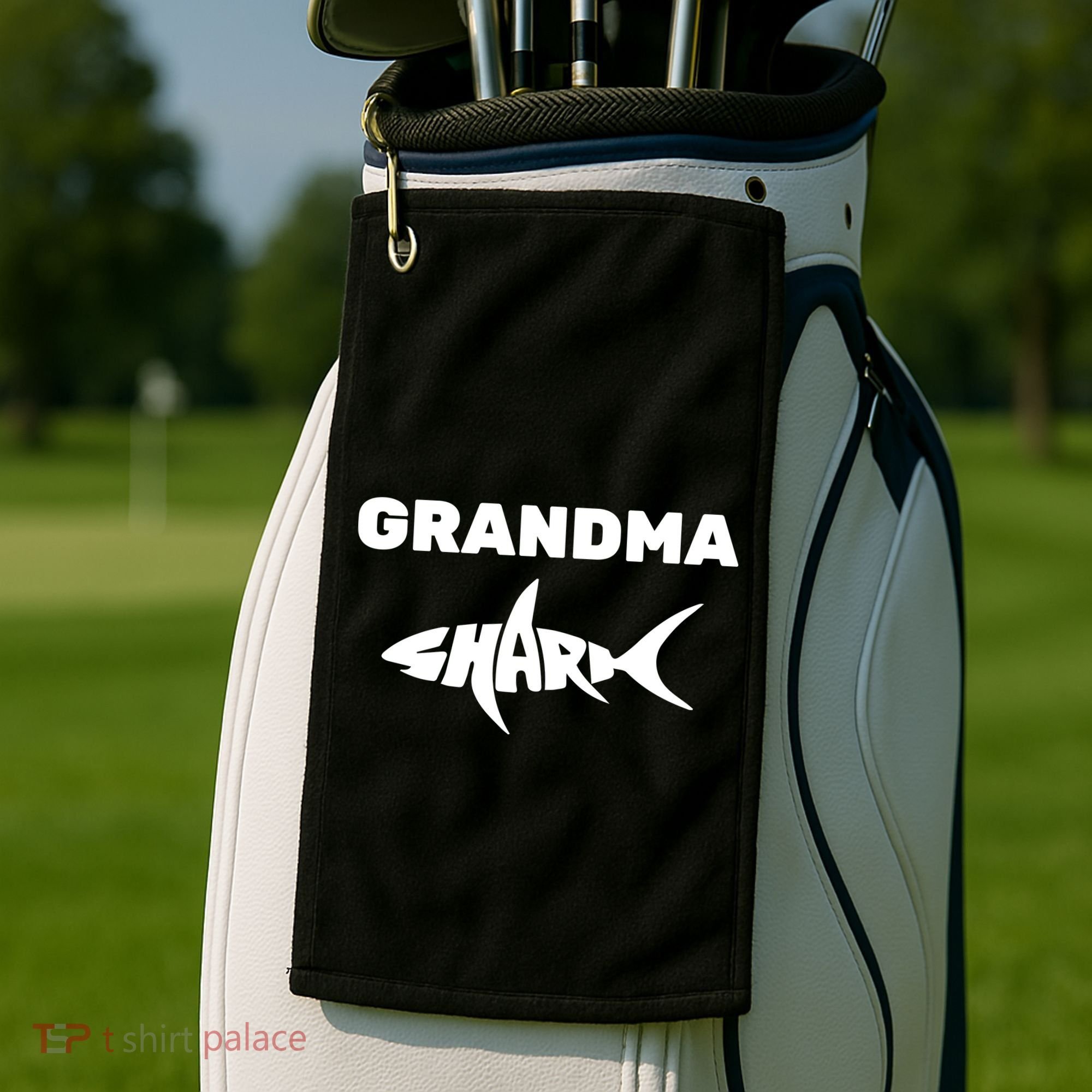 Grandma Shark Golf Towel