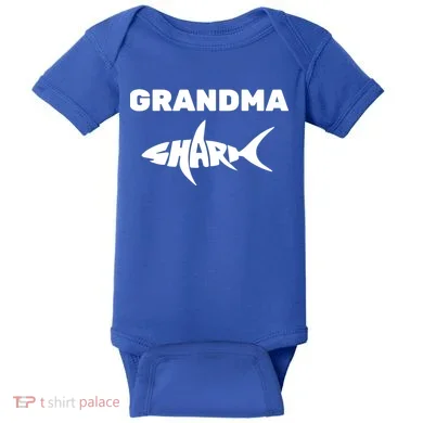 Grandma Shark Baby Bodysuit