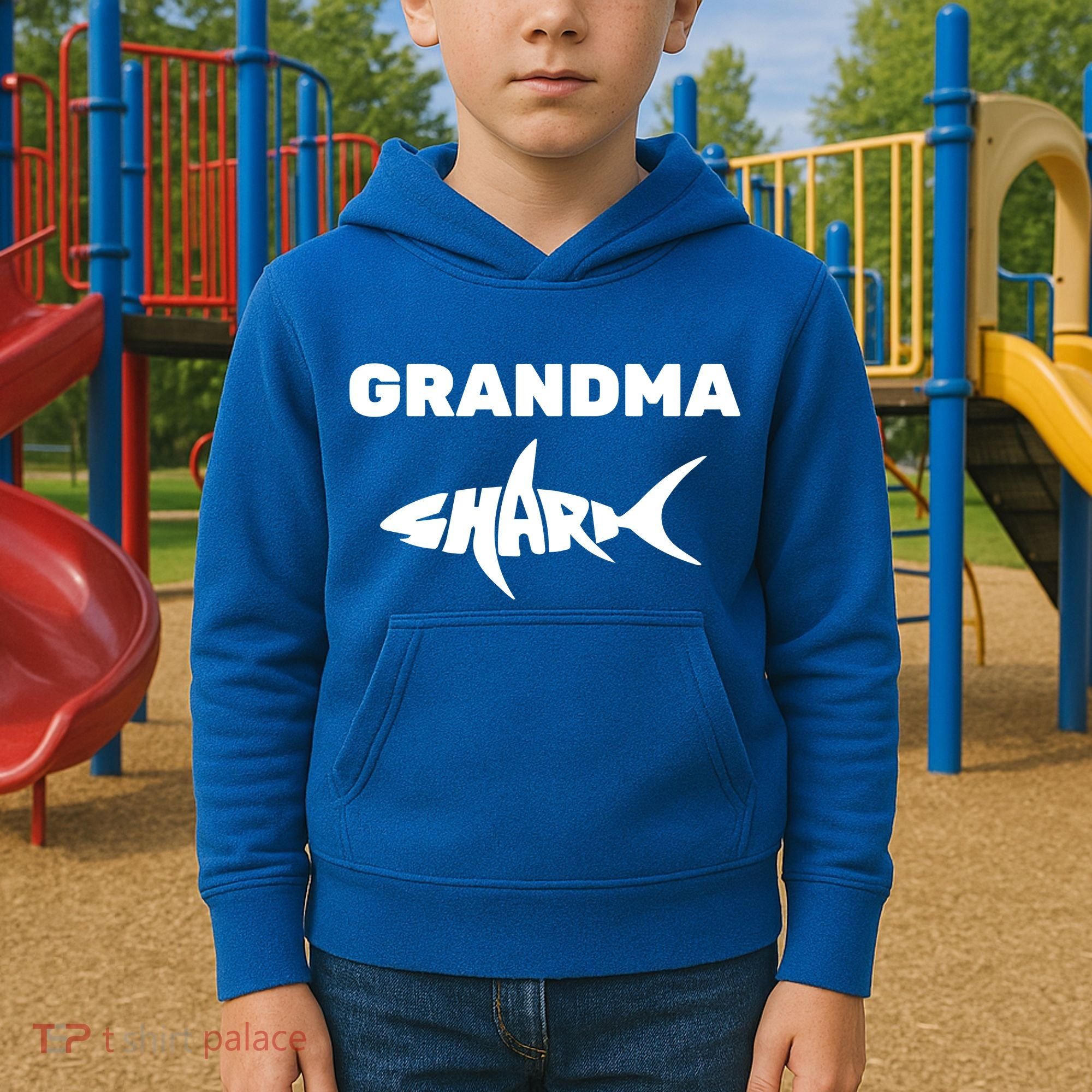 Grandma Shark Kids Hoodie