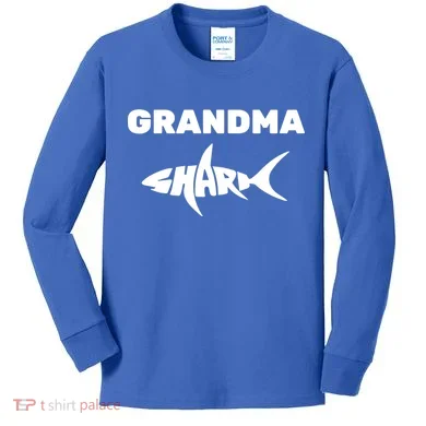 Grandma Shark Kids Long Sleeve Shirt