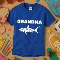 Grandma Shark Kids T-Shirt thumb 3