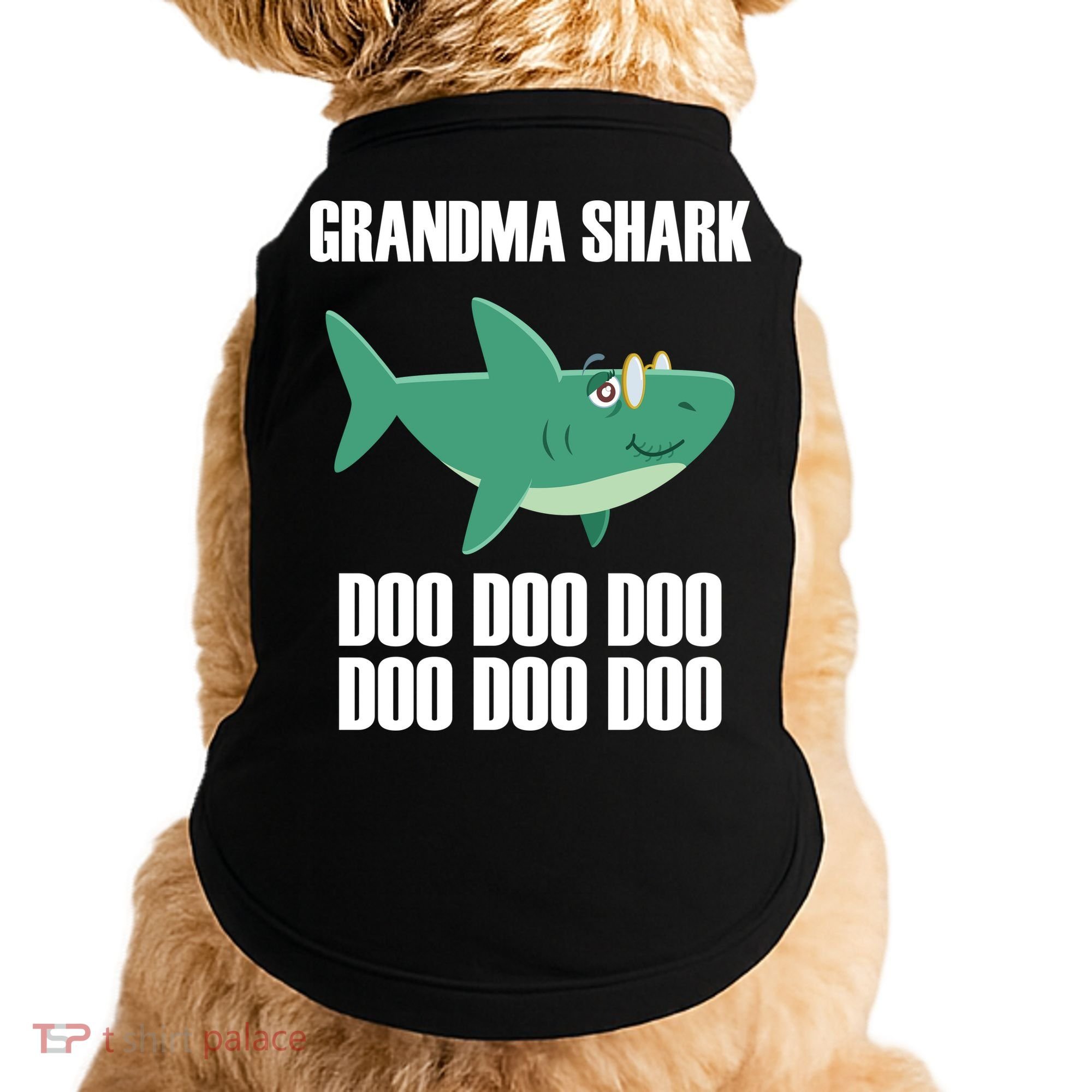 Grandma Shark Doo Doggie Tank