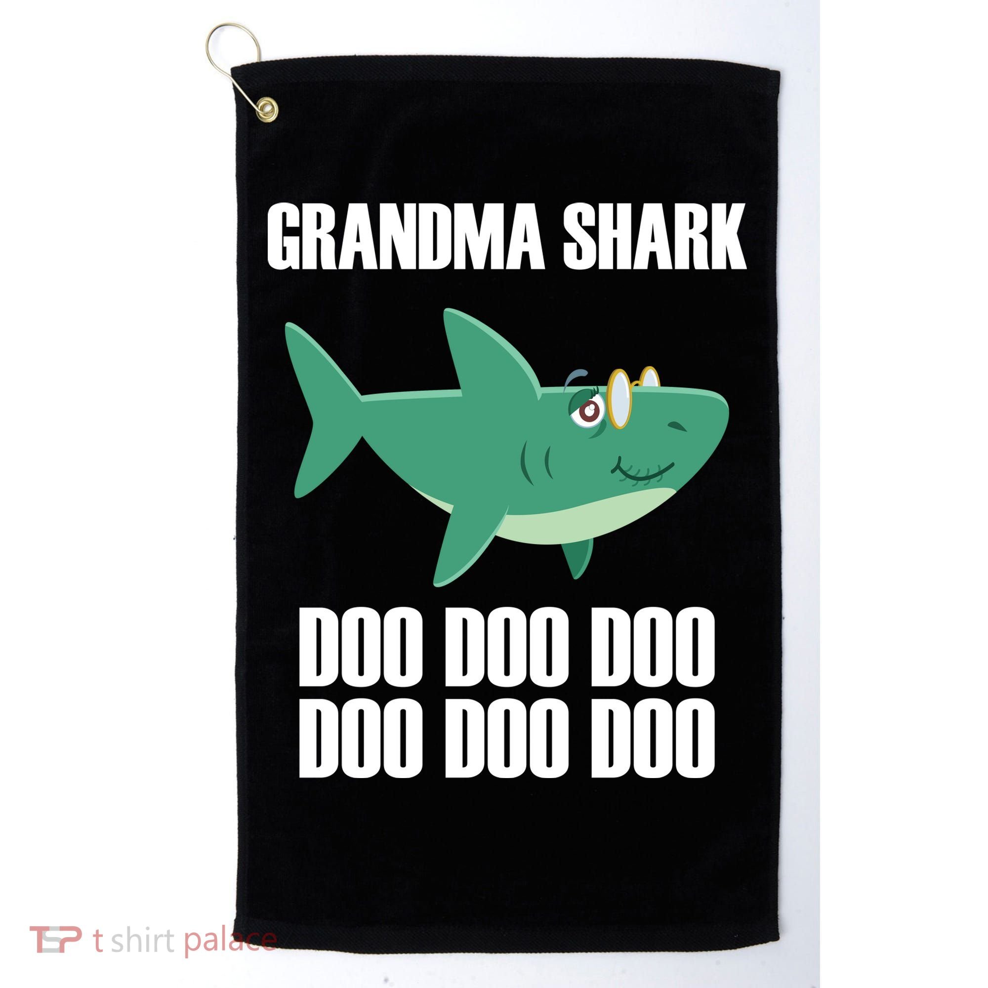 Grandma Shark Doo Golf Towel