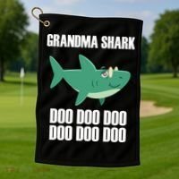 Grandma Shark Doo Golf Towel thumb 1