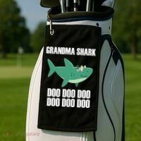 Grandma Shark Doo Golf Towel thumb 2