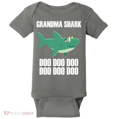 Grandma Shark Doo Baby Bodysuit