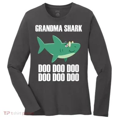 Grandma Shark Doo Women's Long Sleeve Shirt