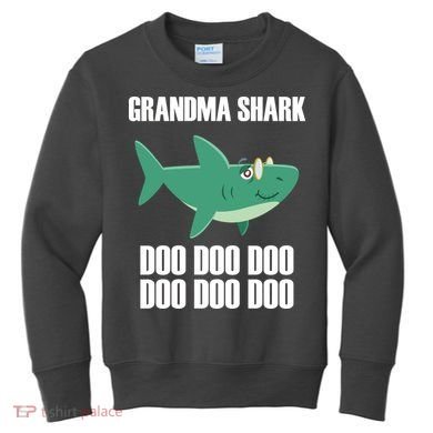 Grandma Shark Doo Kids Sweatshirt