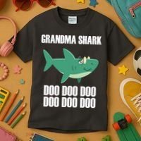 Grandma Shark Doo Kids T-Shirt thumb 3