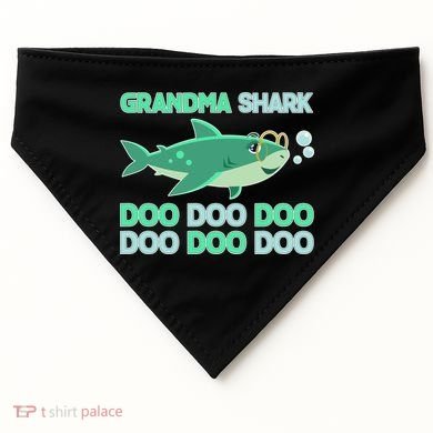 Grandma Shark Doo Doo Doo USA-Made Doggie Bandana