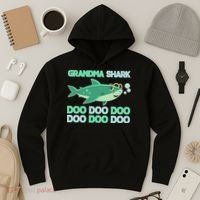 Grandma Shark Doo Doo Doo Hoodie thumb 3