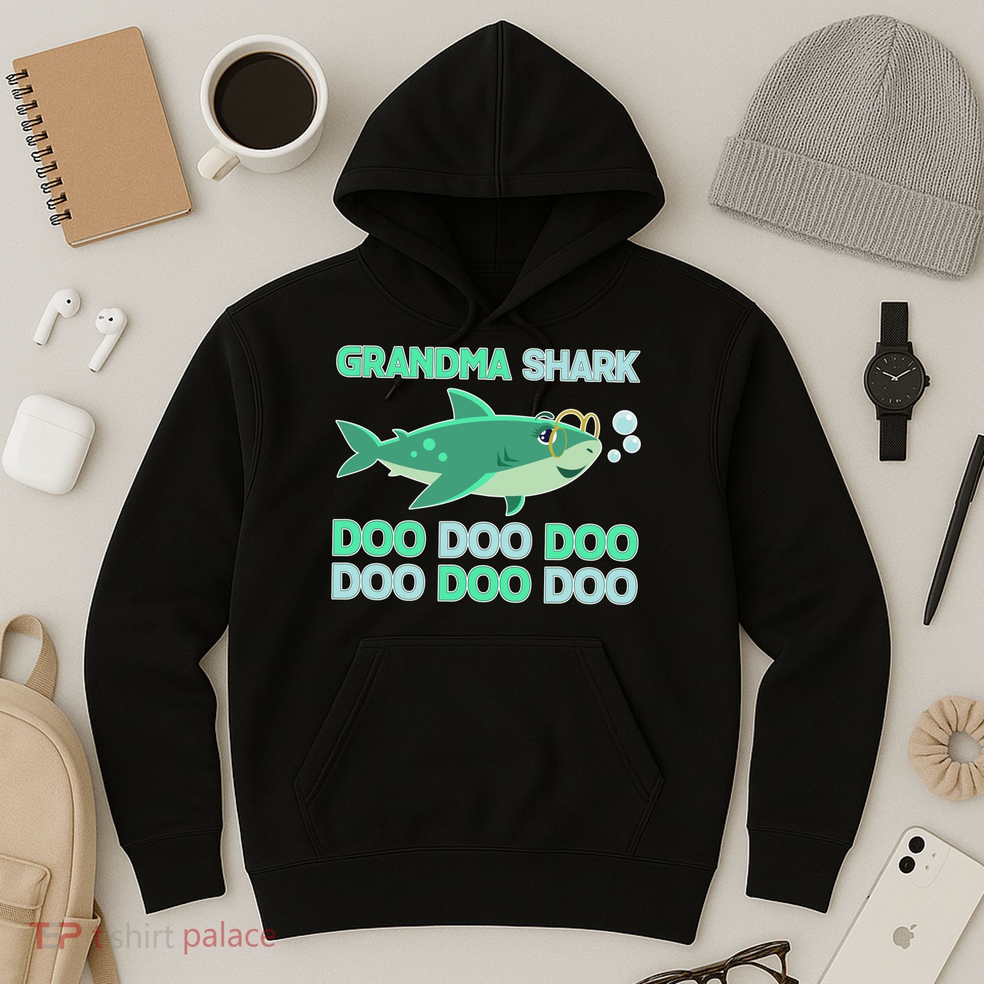 Grandma Shark Doo Doo Doo Hoodie