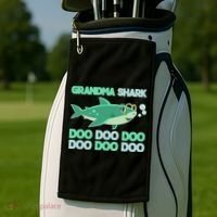 Grandma Shark Doo Doo Doo Golf Towel thumb 2