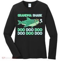 Grandma Shark Doo Doo Doo Women's Long Sleeve Shirt thumb 0