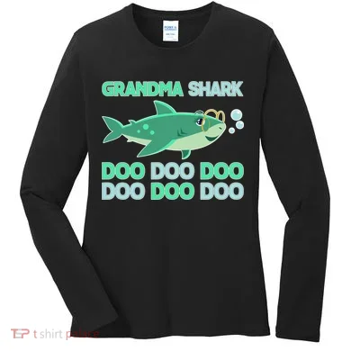 Grandma Shark Doo Doo Doo Women's Long Sleeve Shirt