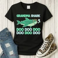 Grandma Shark Doo Doo Doo Women's T-Shirt thumb 3