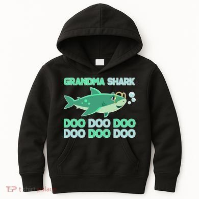 Grandma Shark Doo Doo Doo Kids Hoodie