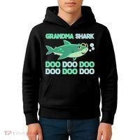 Grandma Shark Doo Doo Doo Kids Hoodie thumb 4