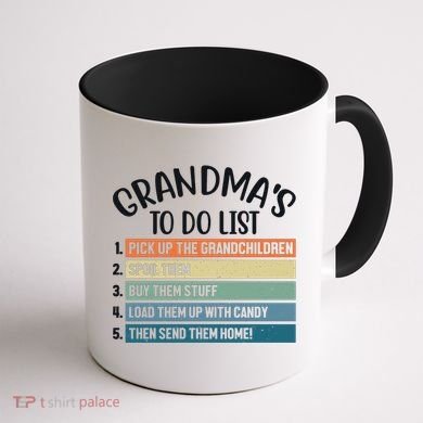 Grandma's To Do List Funny Cute Coffee Mug back