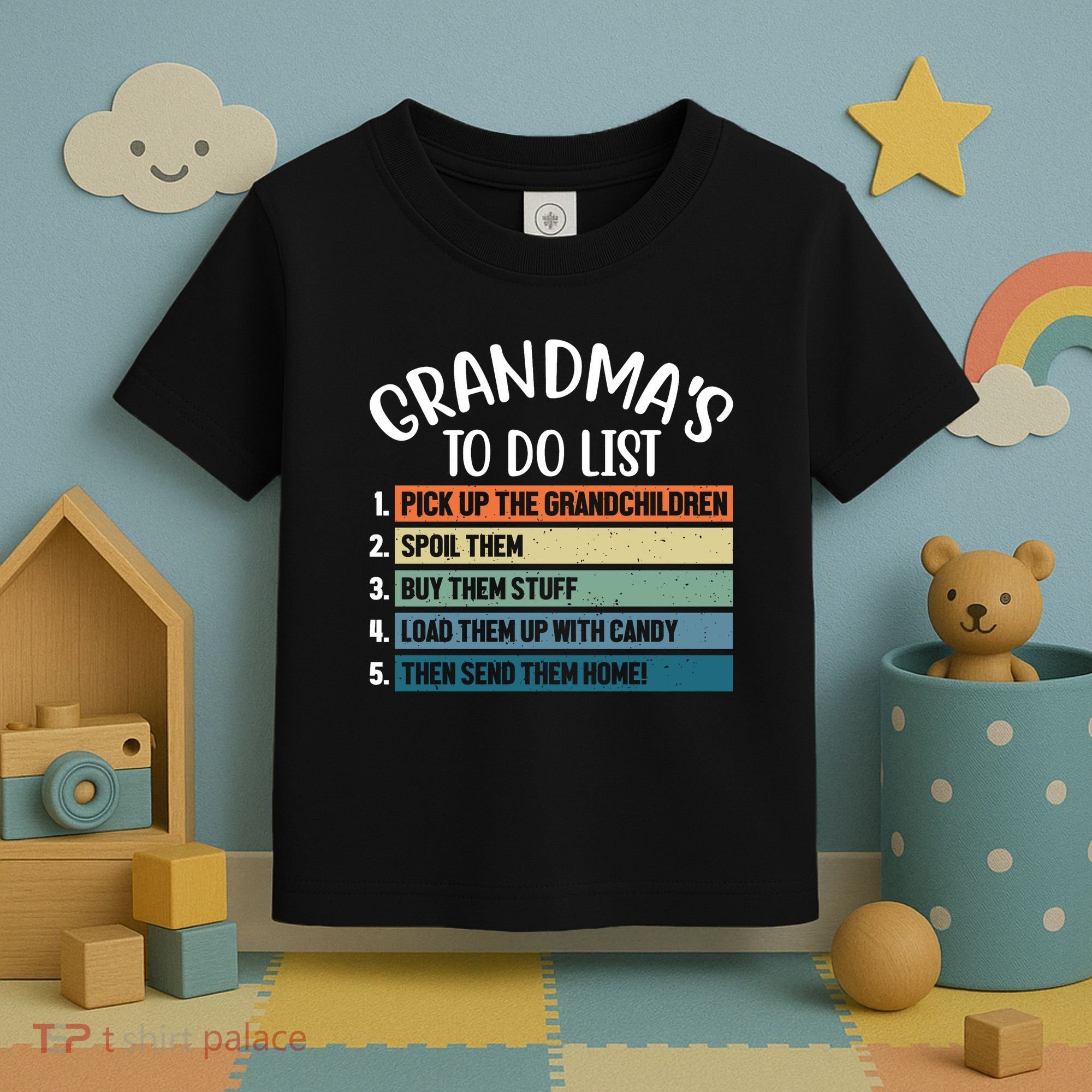 Grandma's To Do List Funny Cute Toddler T-Shirt