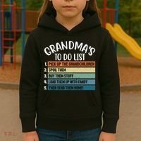 Grandma's To Do List Funny Cute Kids Hoodie thumb 3