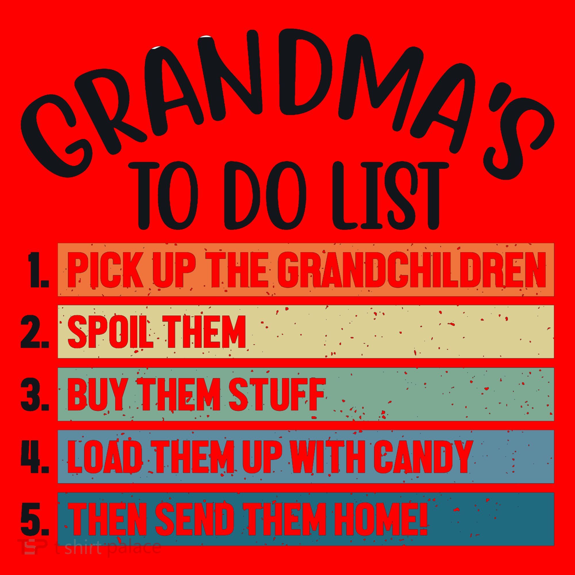 Grandma's To Do List Funny Cute Santa Hat